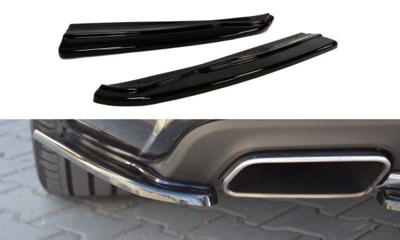 Maxton Heck Ansatz Flaps Diffusor für MERCEDES CLS C218 AMG LINE schwarz Hochglanz ME-CLS-218-RSD1-G