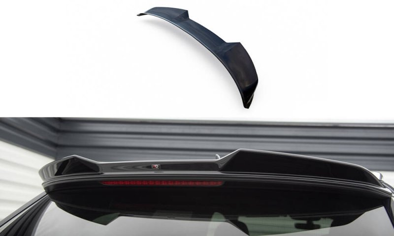Maxton Spoiler CAP Abrisskante 3D Audi Q7 Mk2 schwarz Hochglanz AU-Q7-2-CAP1-G