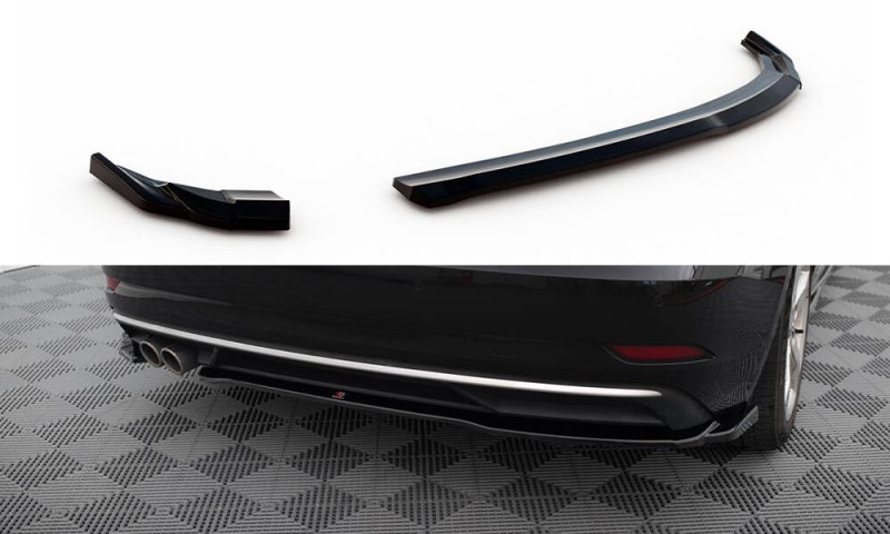 Maxton Heck Ansatz Flaps Diffusor Audi A3 Sportback 8V Facelift schwarz Hochglanz AU-A3-3F-SB-RSD1-G