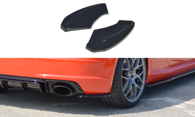 Maxton Heck Ansatz Flaps Diffusor für Audi TT RS 8S schwarz Hochglanz AU-TT-3-RS-RSD1-G