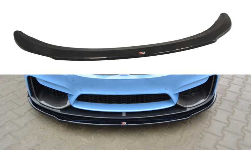 Maxton Front Ansatz passend für  BMW M4 F82 M-performance schwarz Hochglanz BM-4-32-M-MPFC-FD1-G