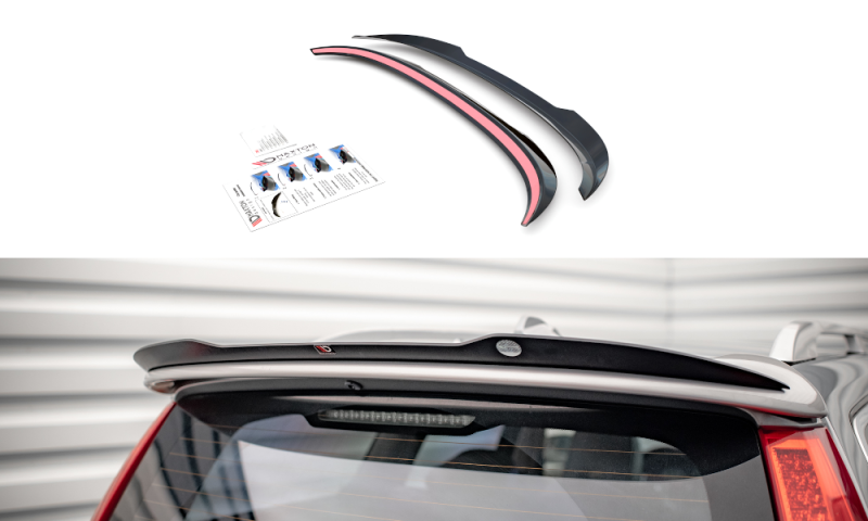 Maxton Spoiler CAP V.2 für  Volvo V70 Mk3 schwarz Hochglanz VO-V70-3-CAP2-G