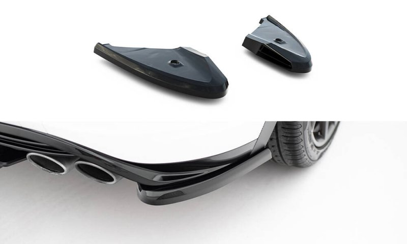 Maxton Heck Ansatz Flaps Diffusor VW T-Roc R Mk1 schwarz Hochglanz VW-T-ROC-1PF-R-RSD1-G