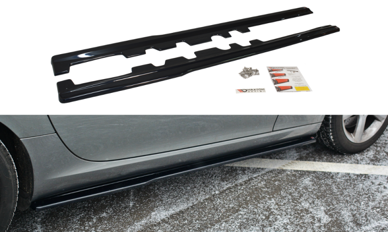 Maxton Seitenschweller Ansatz für Mercedes SLK R172 schwarz Hochglanz ME-SLK-R172-SD1-G