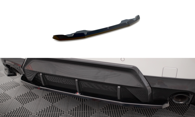 Maxton Mittlerer Diffusor Heck Ansatz für BMW 2 Coupe M-Paket G42 schwarz Hochglanz BM-2-42-MPACK-RD1-G