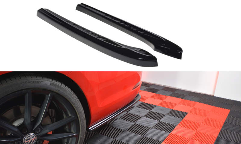 Maxton Heck Ansatz Flaps Diffusor V.1 für VW GOLF 7 R VARIANT FACELIFT  schwarz Hochglanz VW-GO-7F-R-VA-RSD1-G