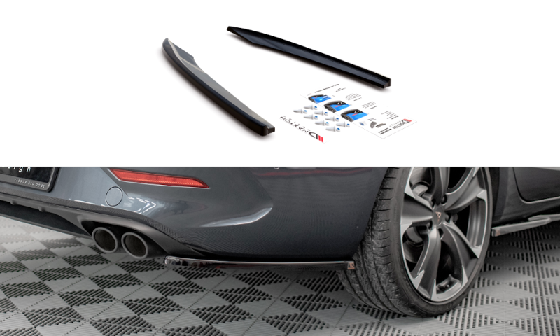 Maxton Heck Ansatz Flaps Diffusor für Cupra Leon ST schwarz Hochglanz CU-LE-1-ST-RSD1-G