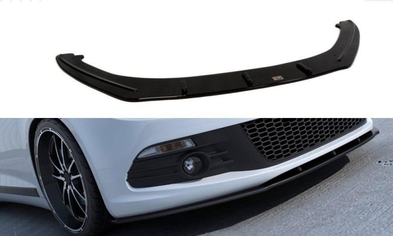 Maxton Front Ansatz für VW SCIROCCO schwarz Hochglanz VW-SC-3-FD1-G