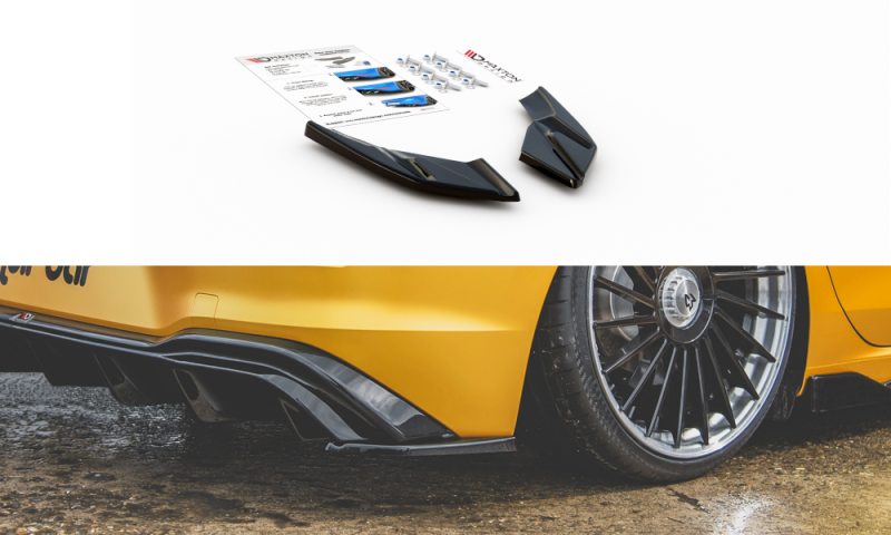 Maxton Heck Ansatz Flaps Diffusor für VW Golf 8  schwarz Hochglanz VW-GO-8-RSD2-G