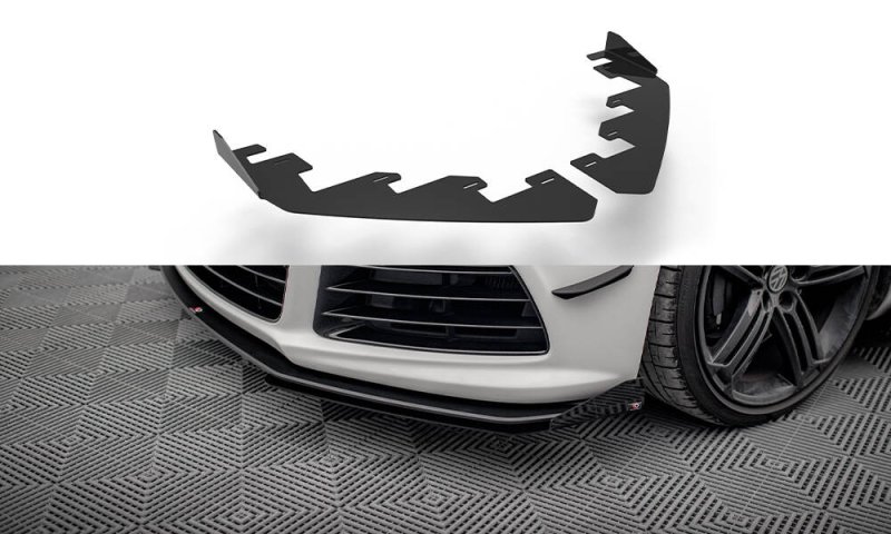 Maxton Front Flaps VW Scirocco R Mk3 schwarz Hochglanz VWSC3RCNC-FSF1-G
