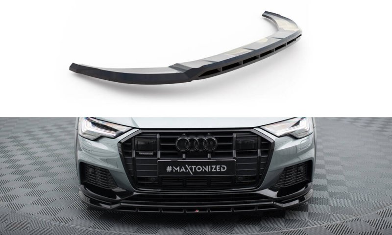 Maxton Front Ansatz Audi A6 Allroad C8 schwarz Hochglanz AU-A6-C8-AR-FD1G+FD1R-G
