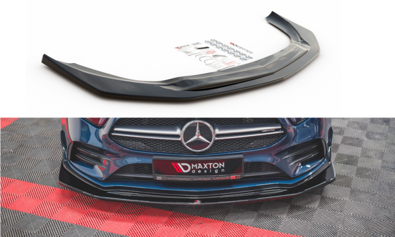 Maxton Front Ansatz V.3 für Mercedes A35 AMG / AMG-Line W177  schwarz Hochglanz ME-A-177-35-FD3-G