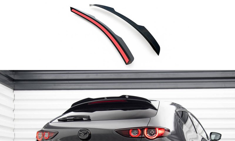 Maxton Spoiler CAP Abrisskante Mazda 3 Mk4 schwarz Hochglanz MA-3-4-CAP1-G