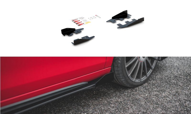 Maxton Side Flaps Volkswagen Golf GTI Mk6 schwarz Hochglanz VWGO6GTICNC-SRF1-G