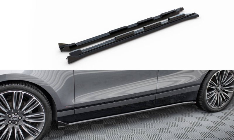 Maxton Seitenschweller Ansatz Land Rover Range Rover Velar R-Dynamic Mk1 schwarz Hochglanz LR-RR-VE-1-RDYNAMIC-SD1-G