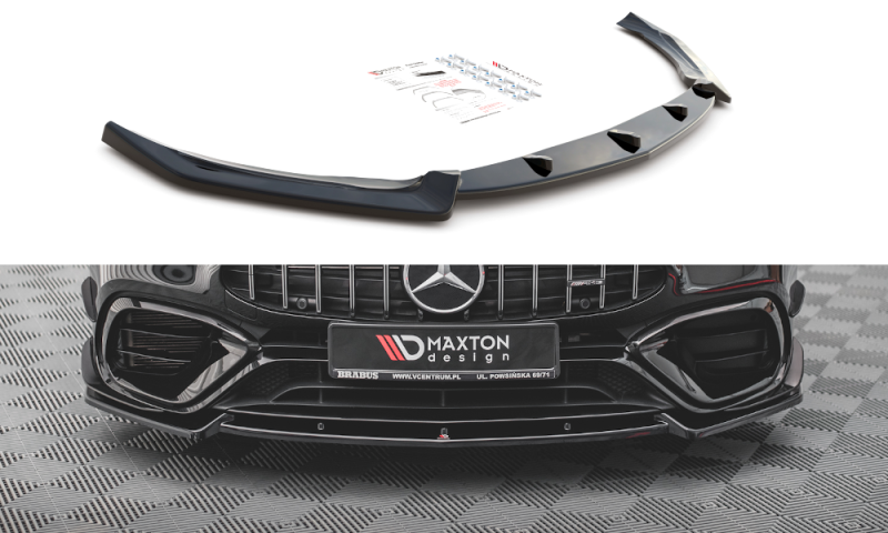 Maxton Front Ansatz V.2 für Mercedes-AMG CLA 45 Aero C118 schwarz Hochglanz ME-CLA-118-45AMG-FD2-G