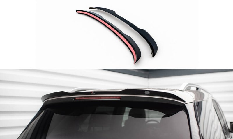 Maxton Spoiler CAP Abrisskante Mercedes-Benz GLE SUV AMG-Line / AMG W167 / W167 Facelift schwarz Hochglanz ME-GLE-X167-AMGLINE-CAP1-G