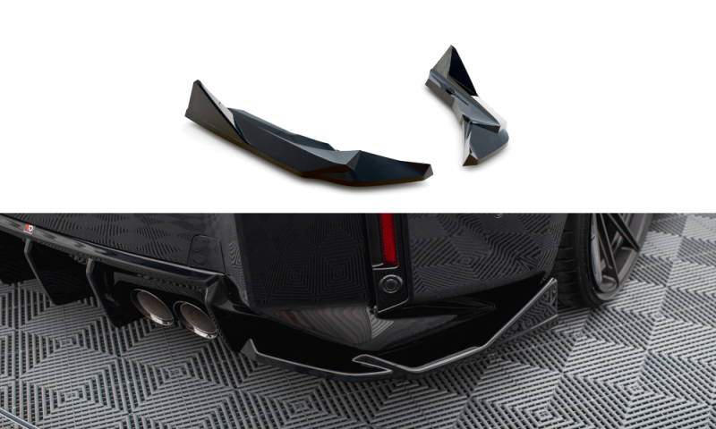 Maxton Heck Ansatz Flaps Diffusor V.4 für BMW M2 G87 schwarz Hochglanz BM-M2-G87-RSD4-G
