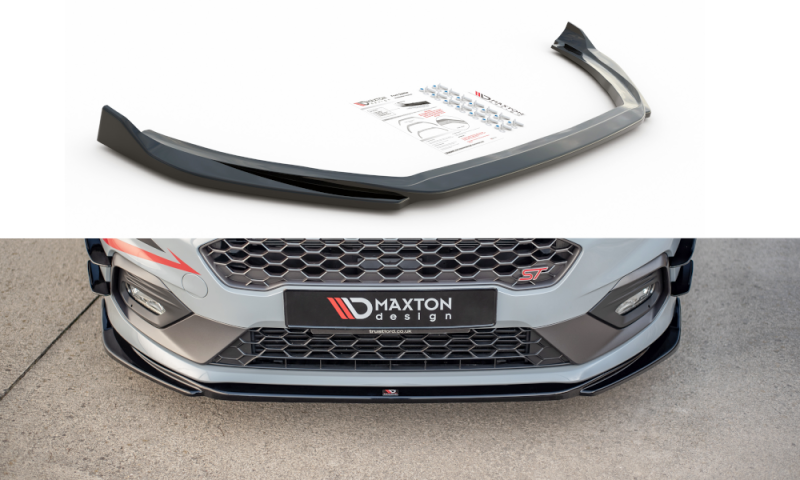 Maxton Front Ansatz V.4 für Ford Fiesta Mk8 ST / ST-Line schwarz Hochglanz FO-FI-8-ST-FD1-G
