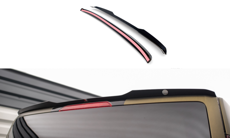 Maxton Spoiler CAP für Ford Tourneo Custom Mk1 Facelift schwarz Hochglanz FO-TOC-1F-CAP1-G