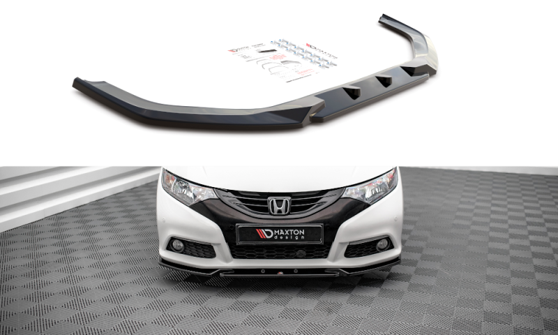 Maxton Front Ansatz V.2 für Honda Civic Mk9 schwarz Hochglanz HO-CI-9-K-FD2-G