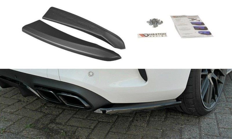 Maxton Heck Ansatz Flaps Diffusor für Mercedes C-Klasse C205 63 AMG Coupe schwarz Hochglanz ME-C-205-AMG-C-RSD1-G