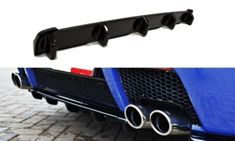 Maxton Mittlerer Diffusor Heck Ansatz für ALFA ROMEO 147 GTA DTM LOOK schwarz Hochglanz AL-147-1-GTA-RD1+RD2-G