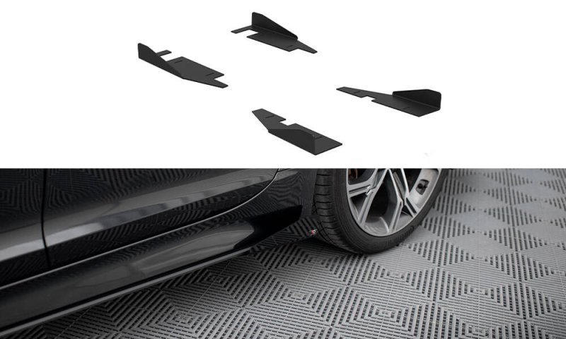 Maxton Side Flaps Kia Stinger GT / GT-Line / Standard Mk1 schwarz Hochglanz KIST1GTLINECNC-SF1-G