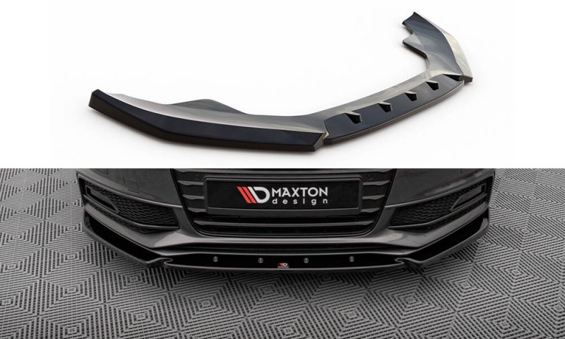 Maxton Front Ansatz V.3 Audi A4 S-Line / S4 B8 Facelift schwarz Hochglanz AU-A4-B8F-SLINE-FD1-G