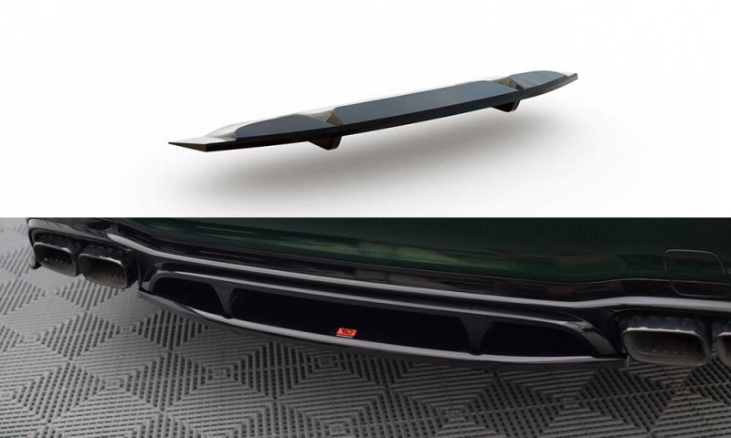 Maxton Mittlerer Cup Diffusor Heck Ansatz Mercedes-AMG E63 W213 Facelift schwarz Hochglanz ME-E-213F-63-RD1G+RD2-G