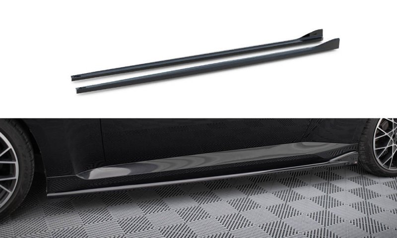 Maxton Seitenschweller Ansatz V.2 BMW 2 Coupe G42 schwarz Hochglanz BM-2-G42-SD2-G