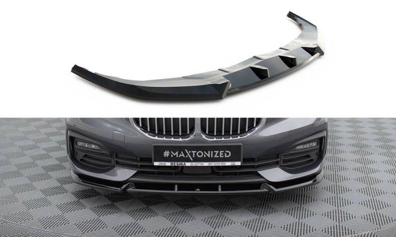 Maxton Front Ansatz V.1 BMW 1er F40 schwarz Hochglanz BM-1-40-FD1-G