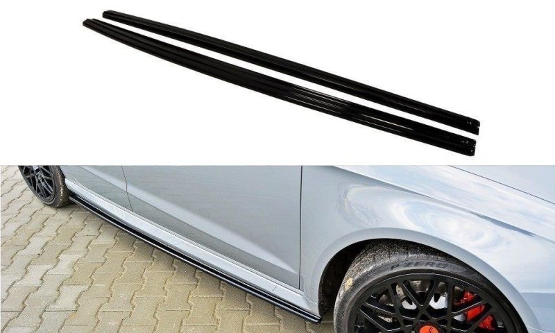 Maxton Seitenschweller Ansatz für Audi RS3 8V Sportback schwarz Hochglanz AU-RS3-8V-SD1-G
