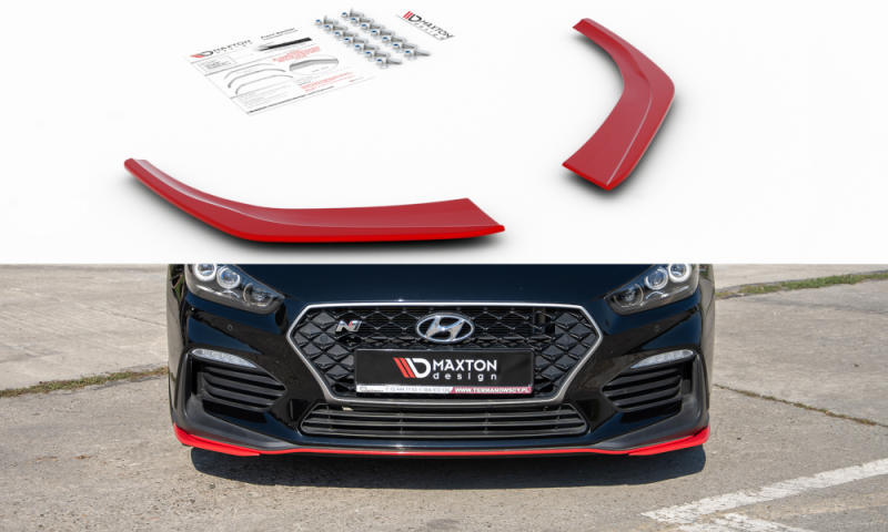Maxton Front Ansatz fürs Hyundai I30 N Mk3 Hatchback / Fastback HY-I30-3-N-FB-FD1-RED