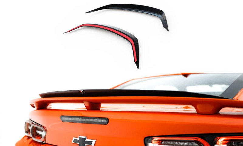 Maxton Spoiler CAP Abrisskante Chevrolet Camaro SS Mk6 Facelift schwarz Hochglanz CH-CA-6F-SS-CAP1-G