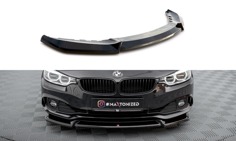 Maxton Front Ansatz V.2 für BMW 4er Gran Coupe F36 schwarz Hochglanz BM-4-F36-GC-FD2-G