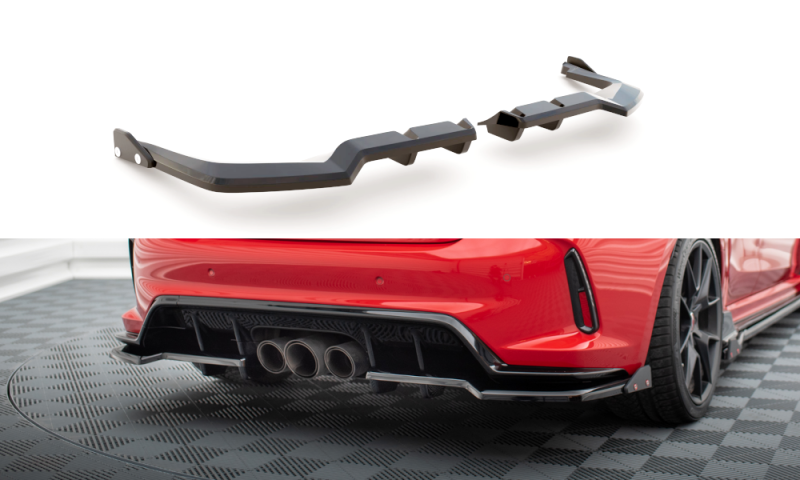 Maxton Mittlerer Diffusor Heck Ansatz DTM Look für V.1 + Flaps Honda Civic Type-R Mk 11 HO-CI-11-TYPE-R-RSD1G+RD1G+RSF1B