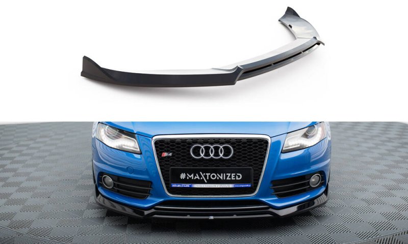 Maxton Front Ansatz V.3 Audi S4 / A4 S-Line B8 schwarz Hochglanz AU-S4-B8-FD3G+FD3R-G