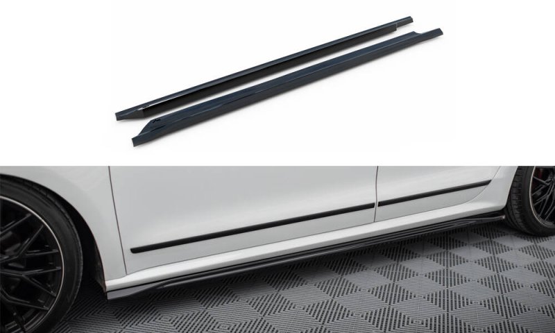 Maxton Seitenschweller Ansatz VW Passat GT B8 Facelift USA schwarz Hochglanz VW-PA-B7-GT-SD1-G