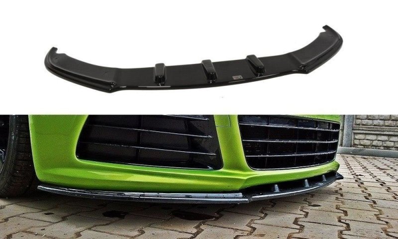 Maxton Front Ansatz für VW SCIROCCO R schwarz Hochglanz VW-SC-3-R-FD1-G