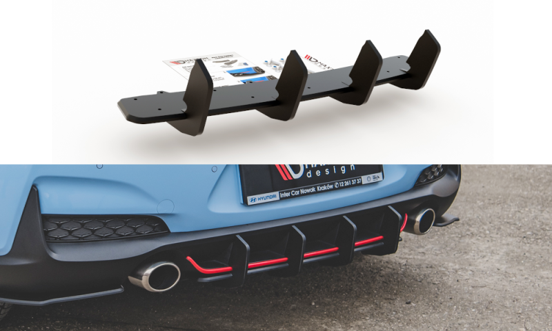 Maxton Racing Heckschürze V.2 für Hyundai I30 N Mk3 Hatchback HYI303NCNC-RS3B