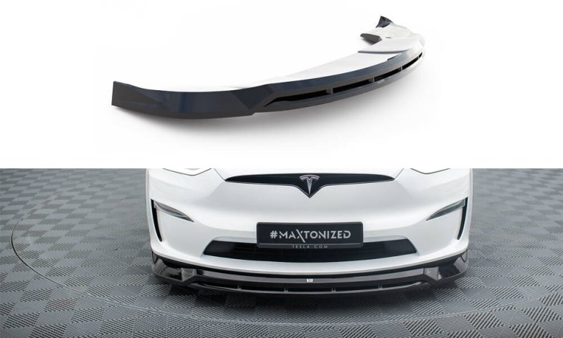 Maxton Front Ansatz V.1 Tesla Model X Mk1 Facelift schwarz Hochglanz TE-MODELX-1F-FD1G+FD1R-G