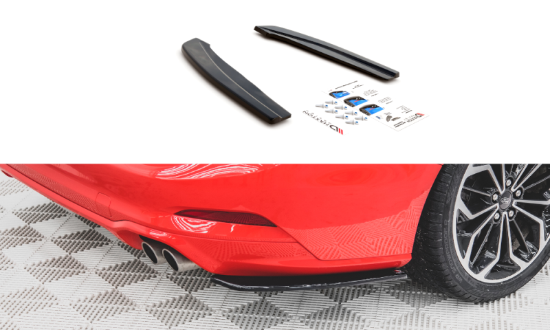 Maxton Heck Ansatz Flaps Diffusor V.1 für Ford Focus ST-Line Kombi Mk4 schwarz Hochglanz FO-FO-4-STLINE-ES-RSD1-G