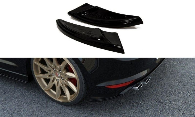 Maxton Heck Ansatz Flaps Diffusor V.1 für VW Golf 7 R / R-Line  schwarz Hochglanz VW-GO-7-R-RSD1-G