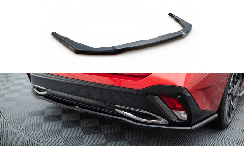 Maxton Mittlerer Cup Diffusor Heck Ansatz Peugeot 308 Mk3 schwarz Hochglanz PE-308-3-SW-RD1-G