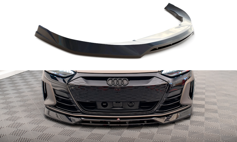 Maxton Front Ansatz V.3 für Audi e-Tron GT / RS GT Mk1 schwarz Hochglanz AU-ETRON-1-RS-FD3G+FD3R-G