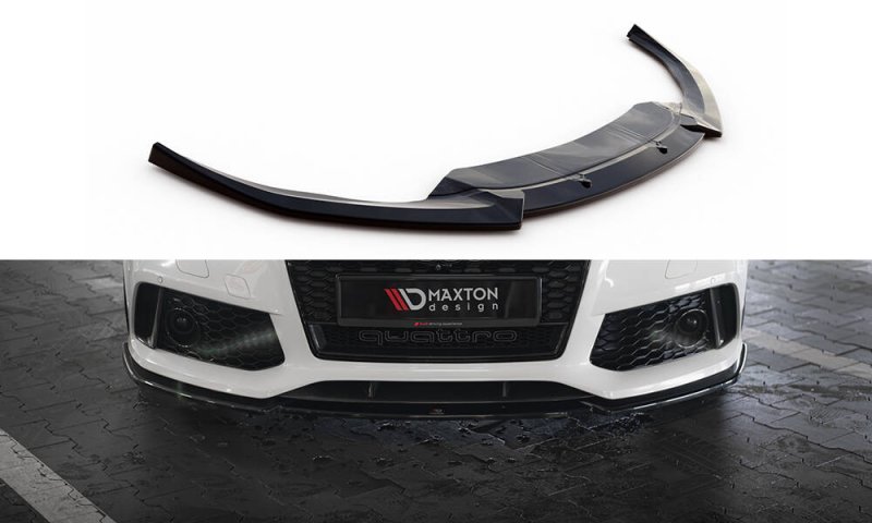 Maxton Front Ansatz V.3 Audi RS7 C7 schwarz Hochglanz AU-RS7-1F-FD3-G
