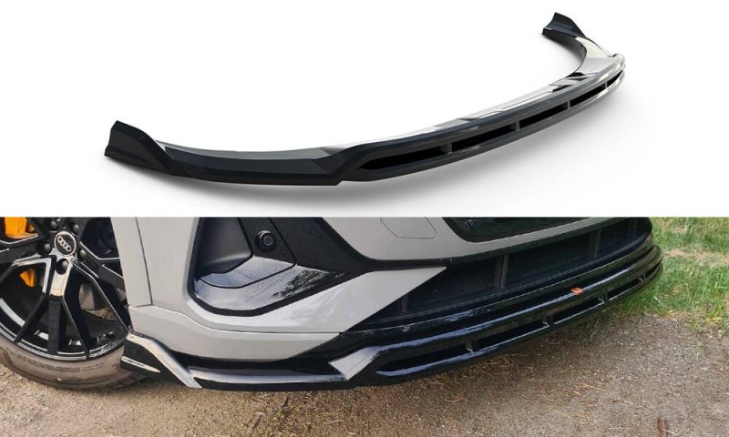 Maxton Front Ansatz Audi e-Tron S-Line schwarz Hochglanz AU-ETRON-1-SLINE-FD1G+FD1R-G