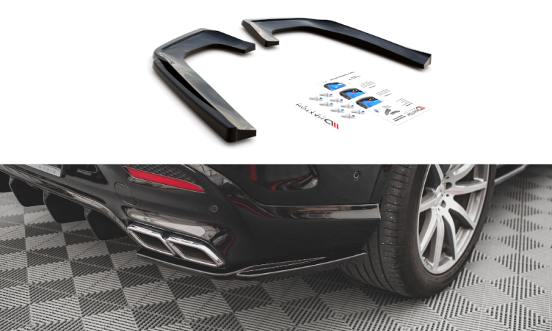 Maxton Heck Ansatz Flaps Diffusor V.1 für Mercedes-Benz GLE Coupe 63 AMG C292 schwarz Hochglanz ME-GLE-C292-AMG-RSD1-G