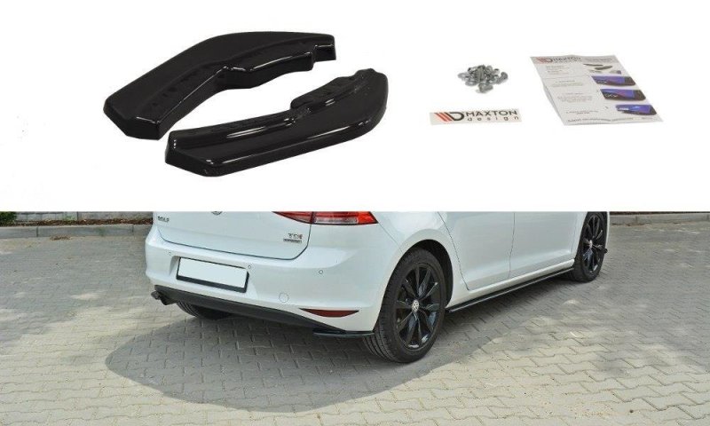 Maxton Heck Ansatz Flaps Diffusor für VW Golf Mk7 Standard schwarz Hochglanz VW-GO-7-RSD1-G